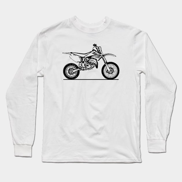 CR85 Motorcycle Sketch Art Long Sleeve T-Shirt by DemangDesign